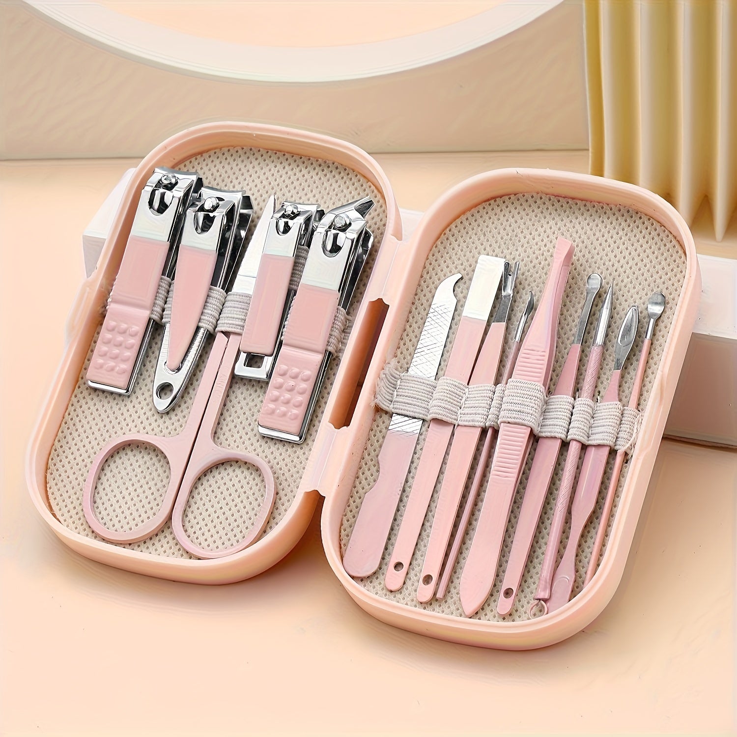 Unisex Stainless Steel Nail and Foot Care Tools Set 14 Pieces in Portable Storage Box