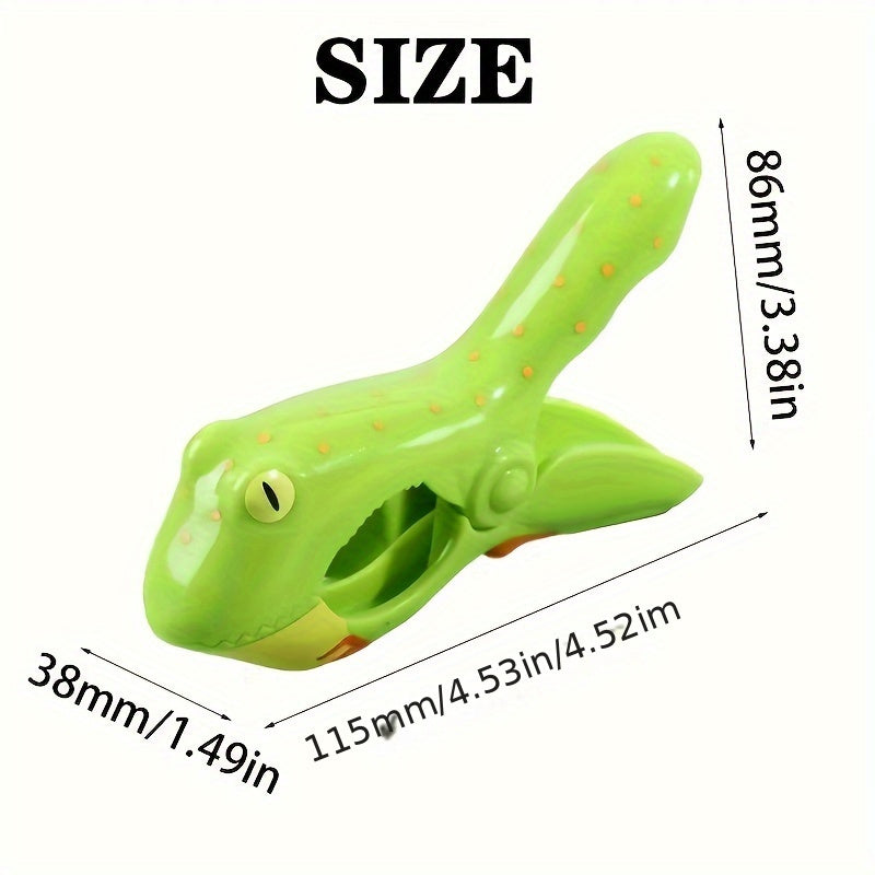 Pinza de toalla de playa de plástico con diseño de peces tropicales, duradera, para tumbonas y viajes