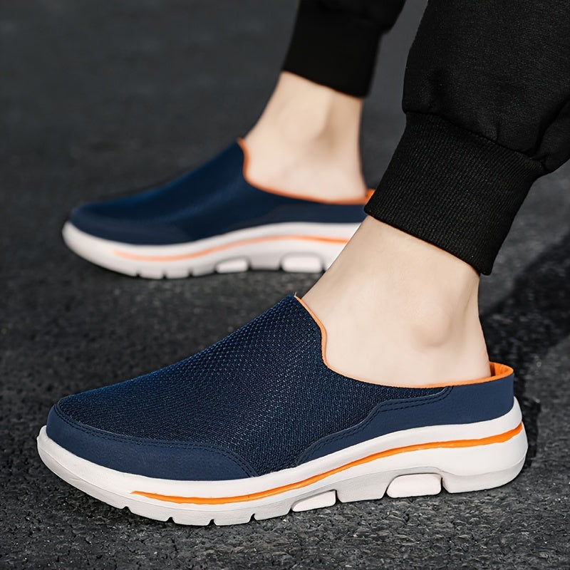 Mules de malla para hombre sin cordones para uso en interiores y exteriores, verano, casual, para caminar