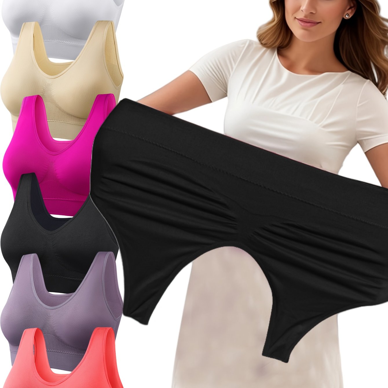 Women's Plus Size Seamless Breathable Sports Bras for Yoga Running 0XL-5XL