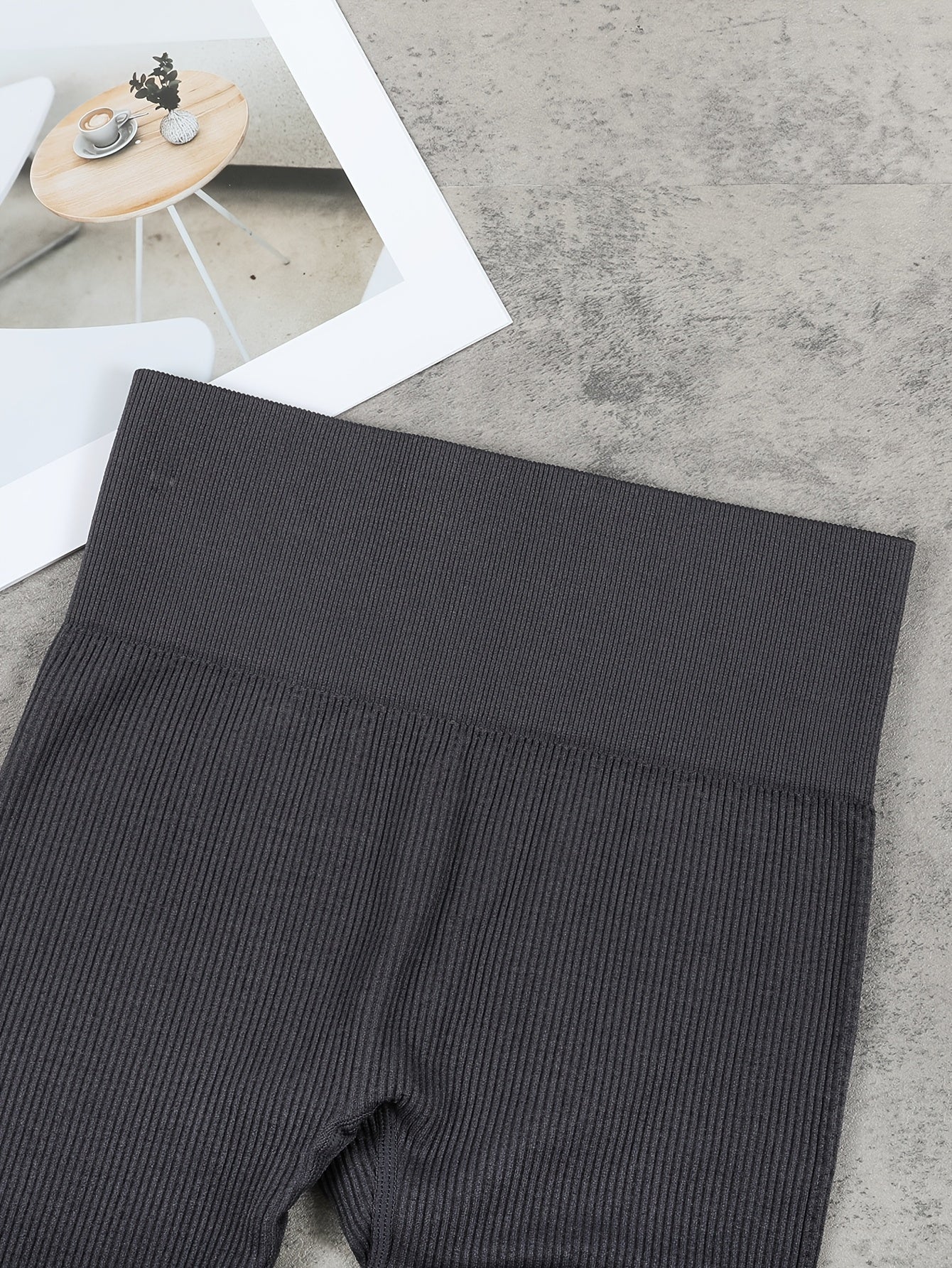 Women's High Stretch Yoga Leggings Long Length Solid Color Elastic Waist Activewear