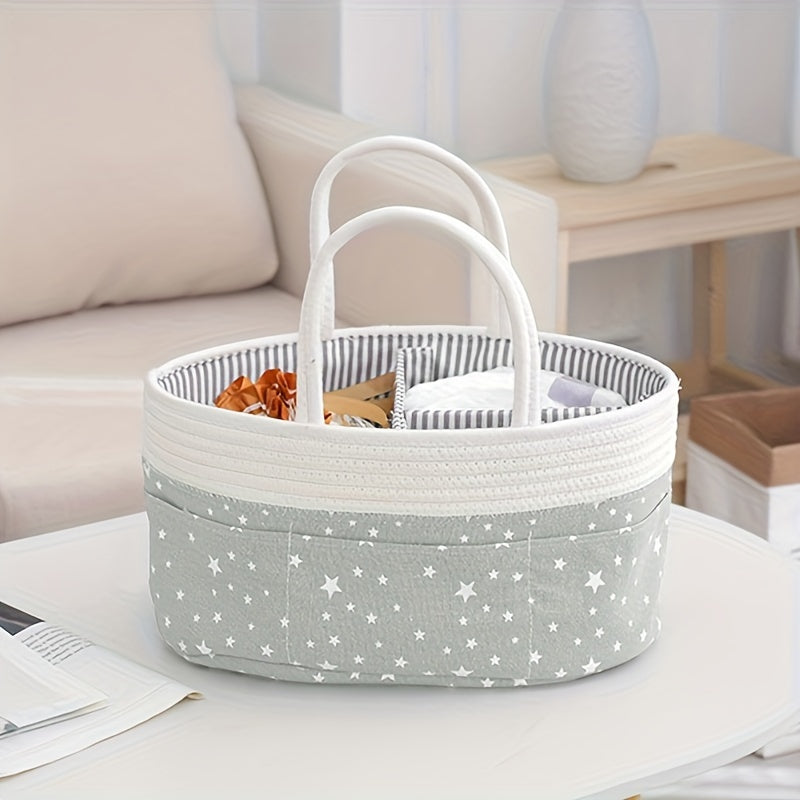 Star Design Storage Basket Diaper Caddy Organizer and Bin