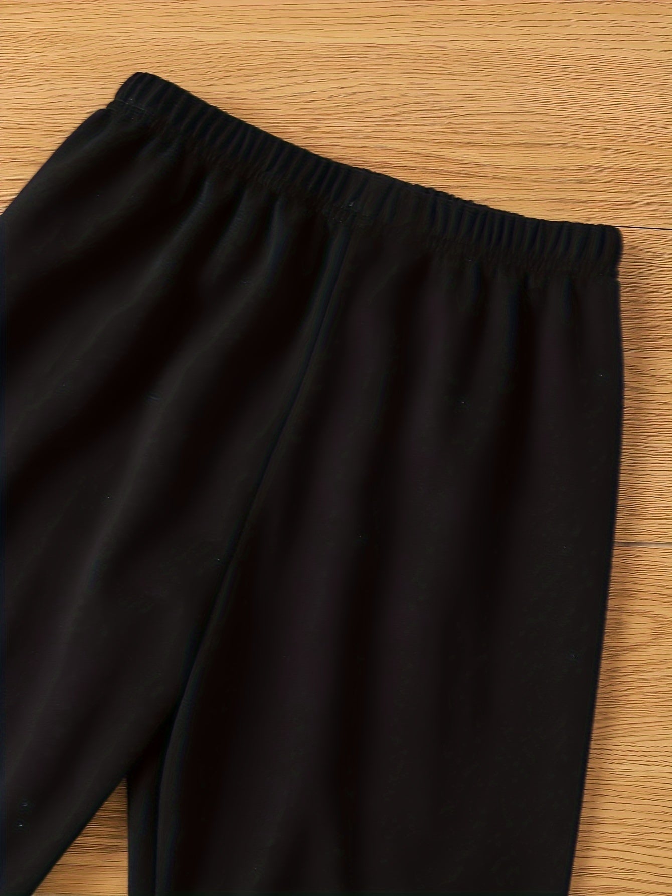 Kids' 2-Piece Spring and Autumn Letter Print Top and Stitching Trousers Set for Boys and Girls