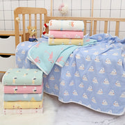 Six-Layer Gauze Baby Bath Towel with Jacquard Design for Newborns