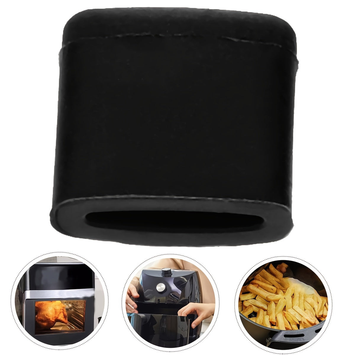 Резиновые амортизаторы для аэрогриля, пластиковые паровые подставки, защитные накладки, черные аксессуары для фритюрницы