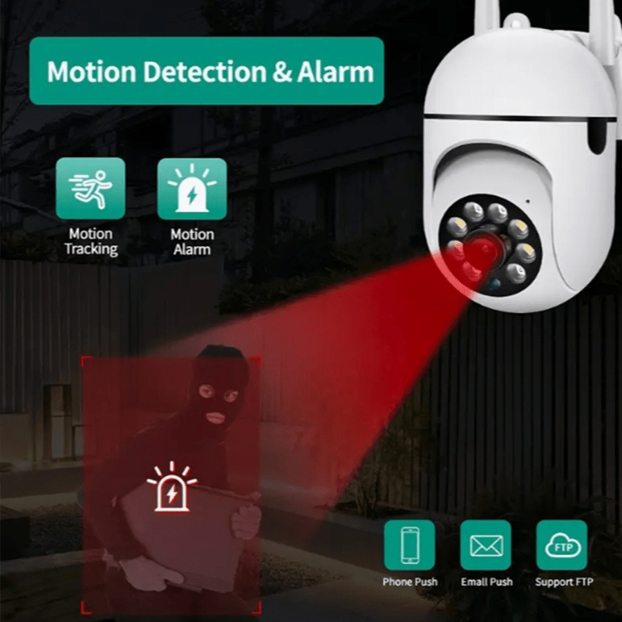 Wireless Security Camera 1440P HD PTZ Night Vision Motion Detection Indoor Outdoor