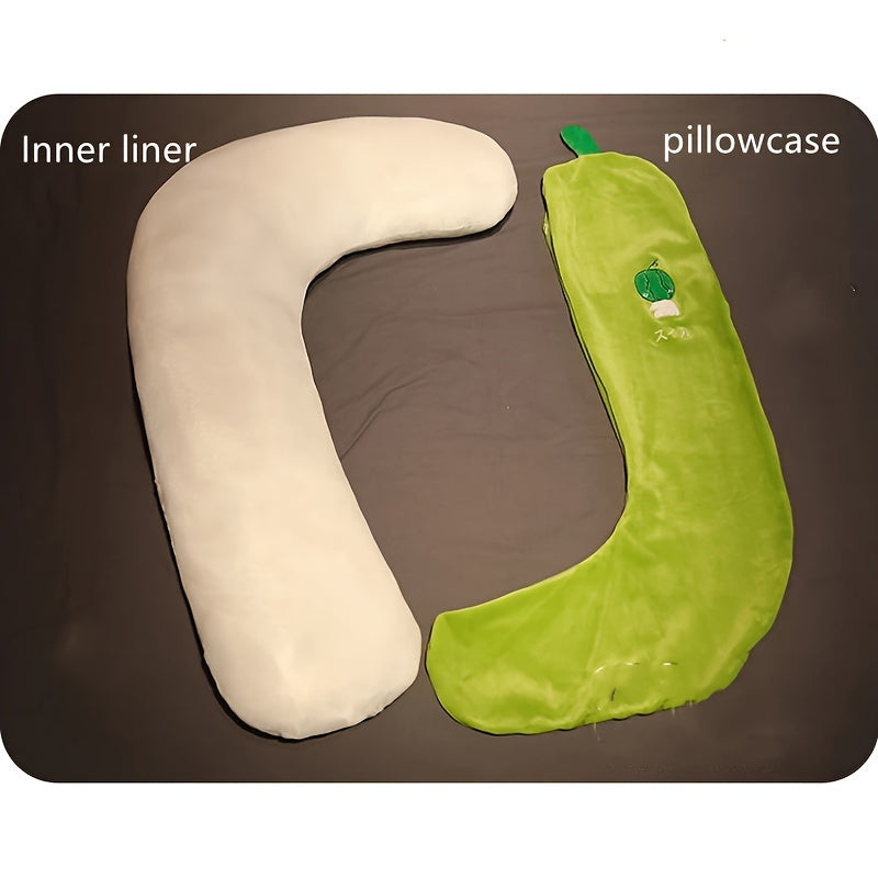 Maternity Pillow Soft Polyester Fiber Adjustable J-Shape Full Body Support