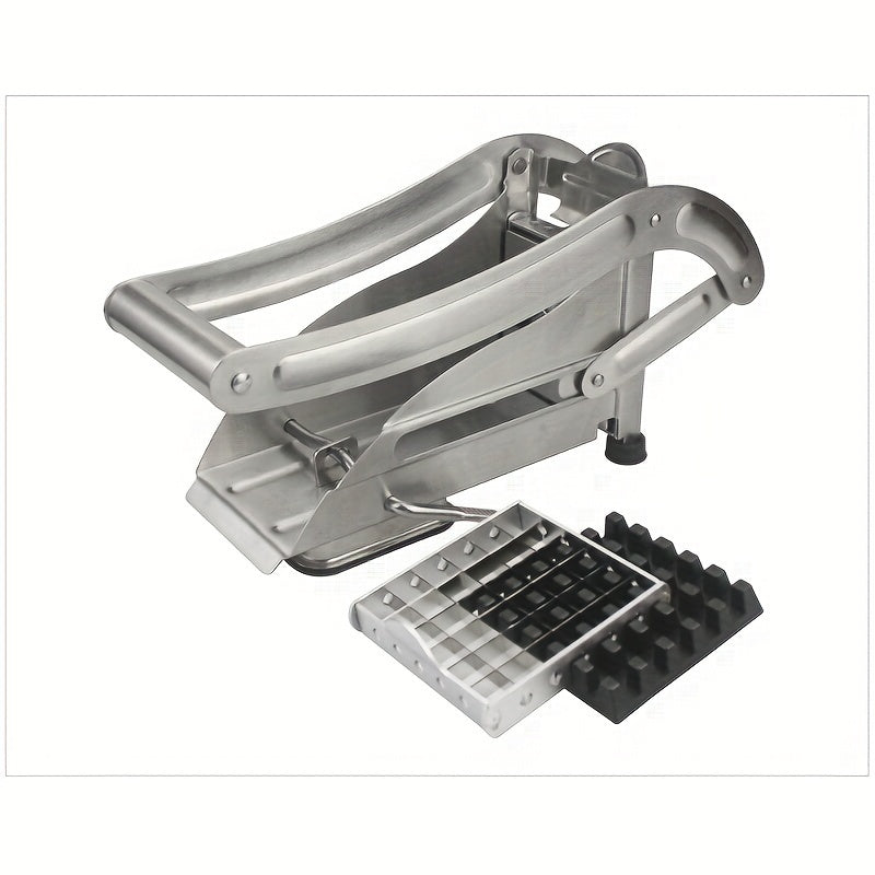 French Fry and Vegetable Cutter Set 3 Pieces Stainless Steel Manual Slicer for Potatoes Carrots Cucumbers