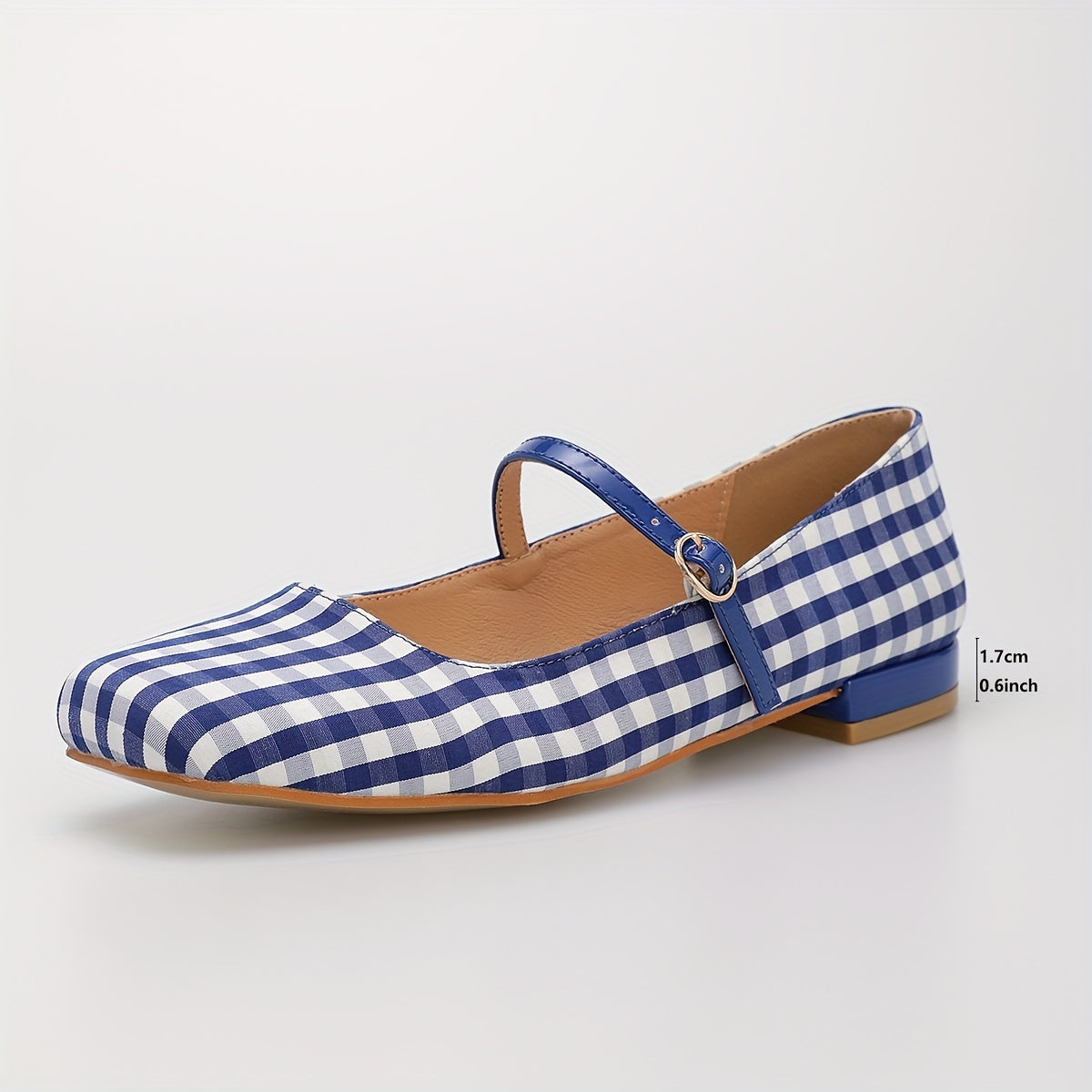 Women’s Vintage Checkered Mary Jane Flats Lightweight Casual Shoes Black and White Gingham