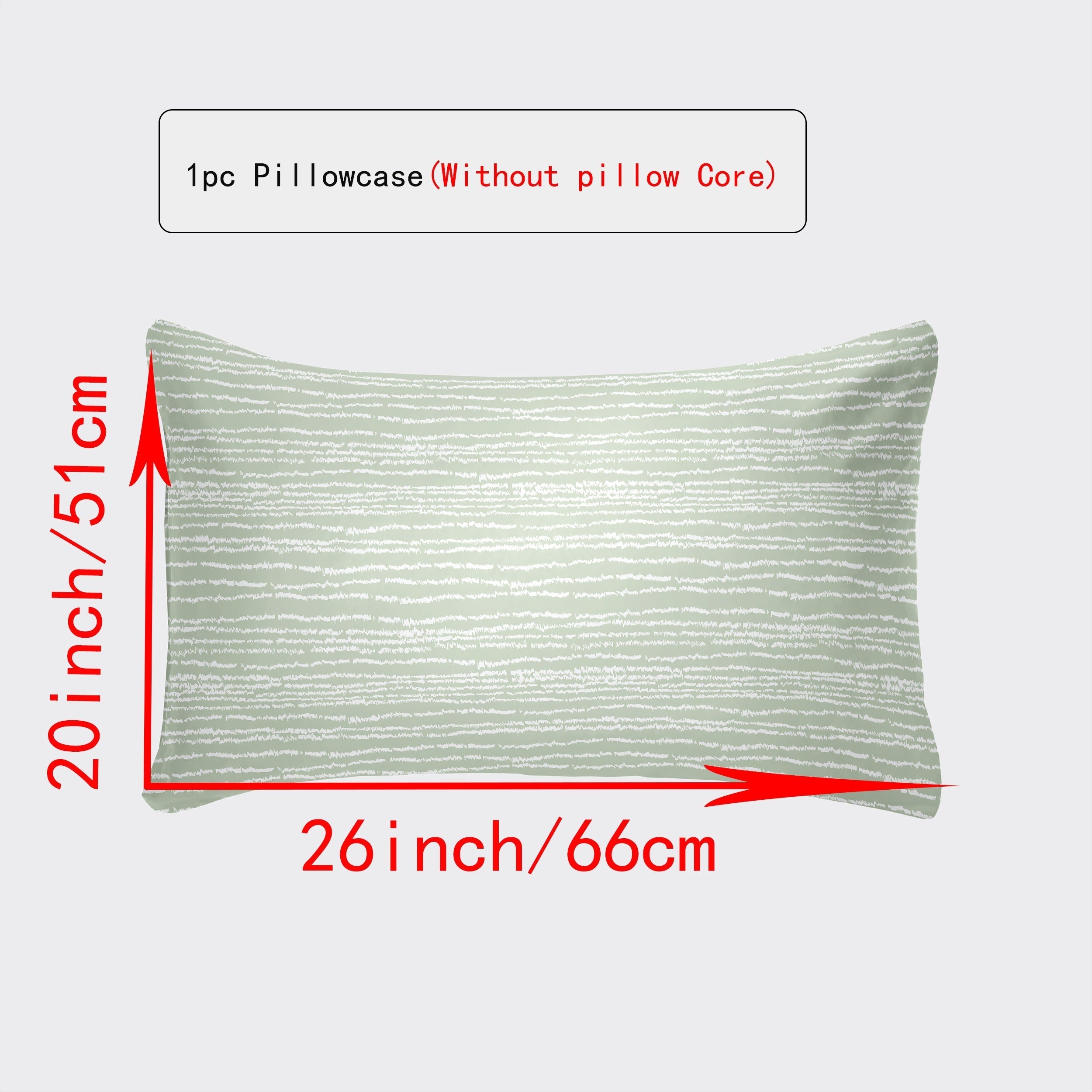 Luxurious Envelope Pillowcase Various Sizes White Gray Plaid Red Green Botanicals Leopard Geometric