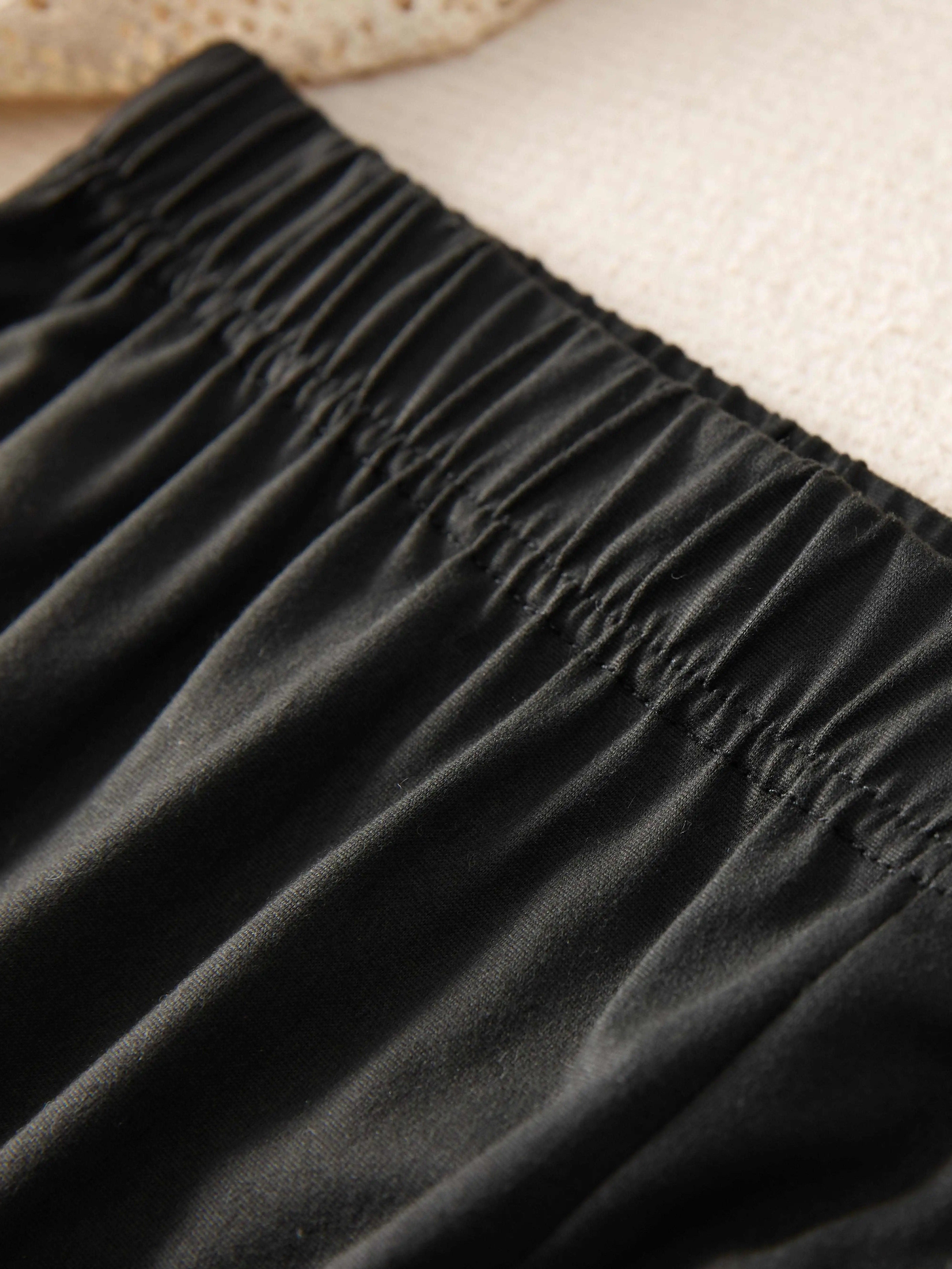 Plus Size Women's High-Waisted Black Straight-Leg Pants Casual Office Wear