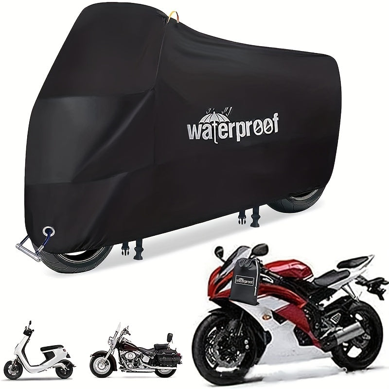 Motorcycle Cover Heavy Duty Waterproof UV Tear Resistant With Lock Holes