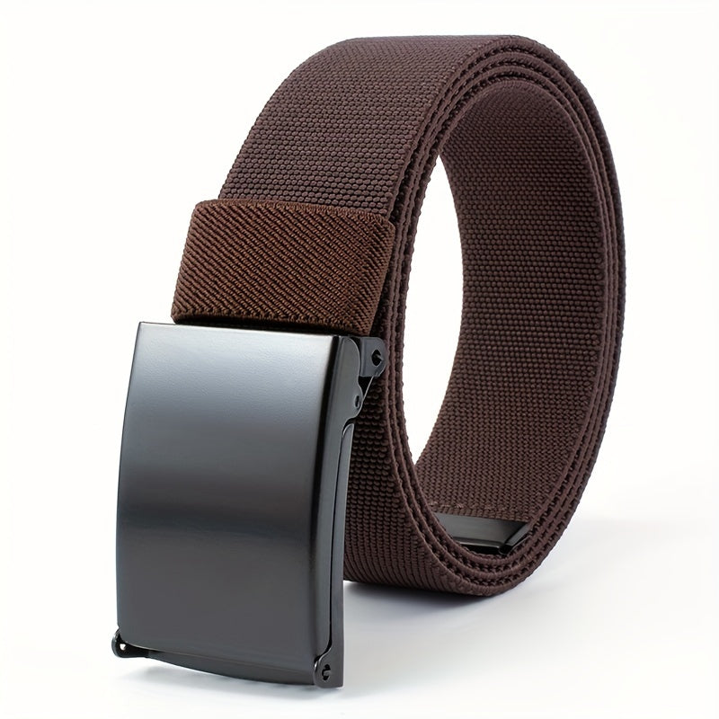 Men Women Canvas Braided Belt with Smooth Buckle for Outdoor and Casual Wear