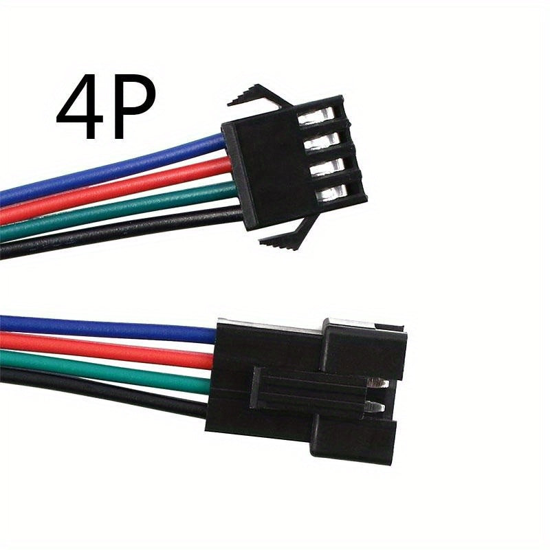 5 Sets of 15cm JST SM Male to Female LED Strip Light Connectors 2P 3P 4P 5P 6P