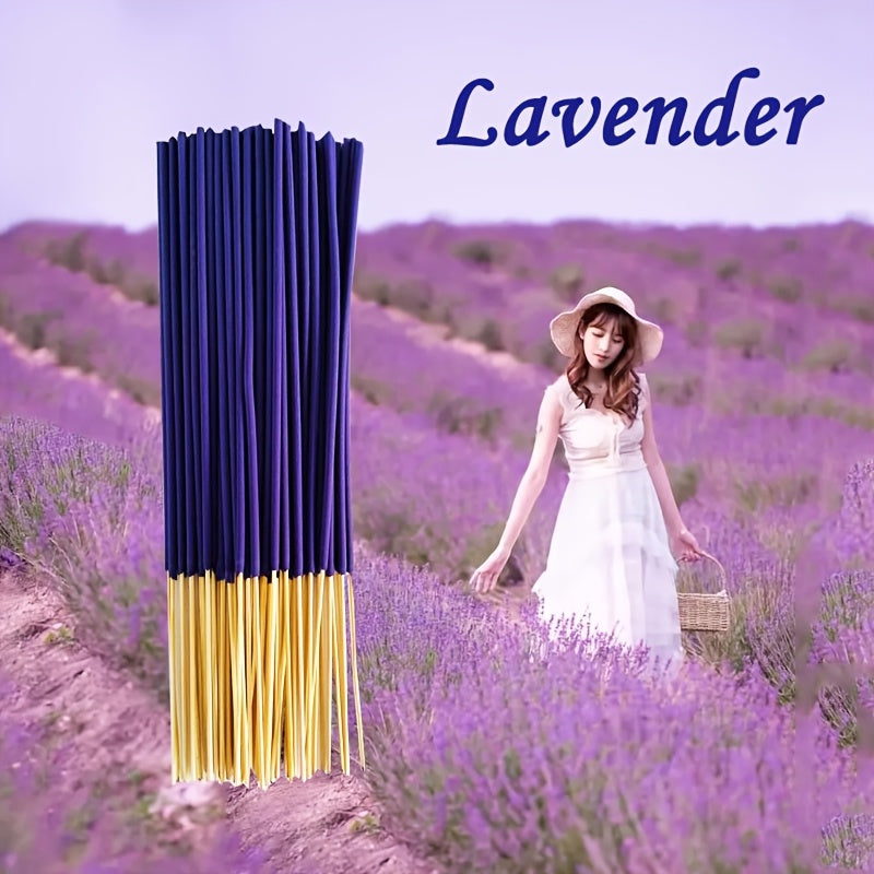 40/100pcs Lavender Incense Sticks for Air Purifying Relaxation Meditation