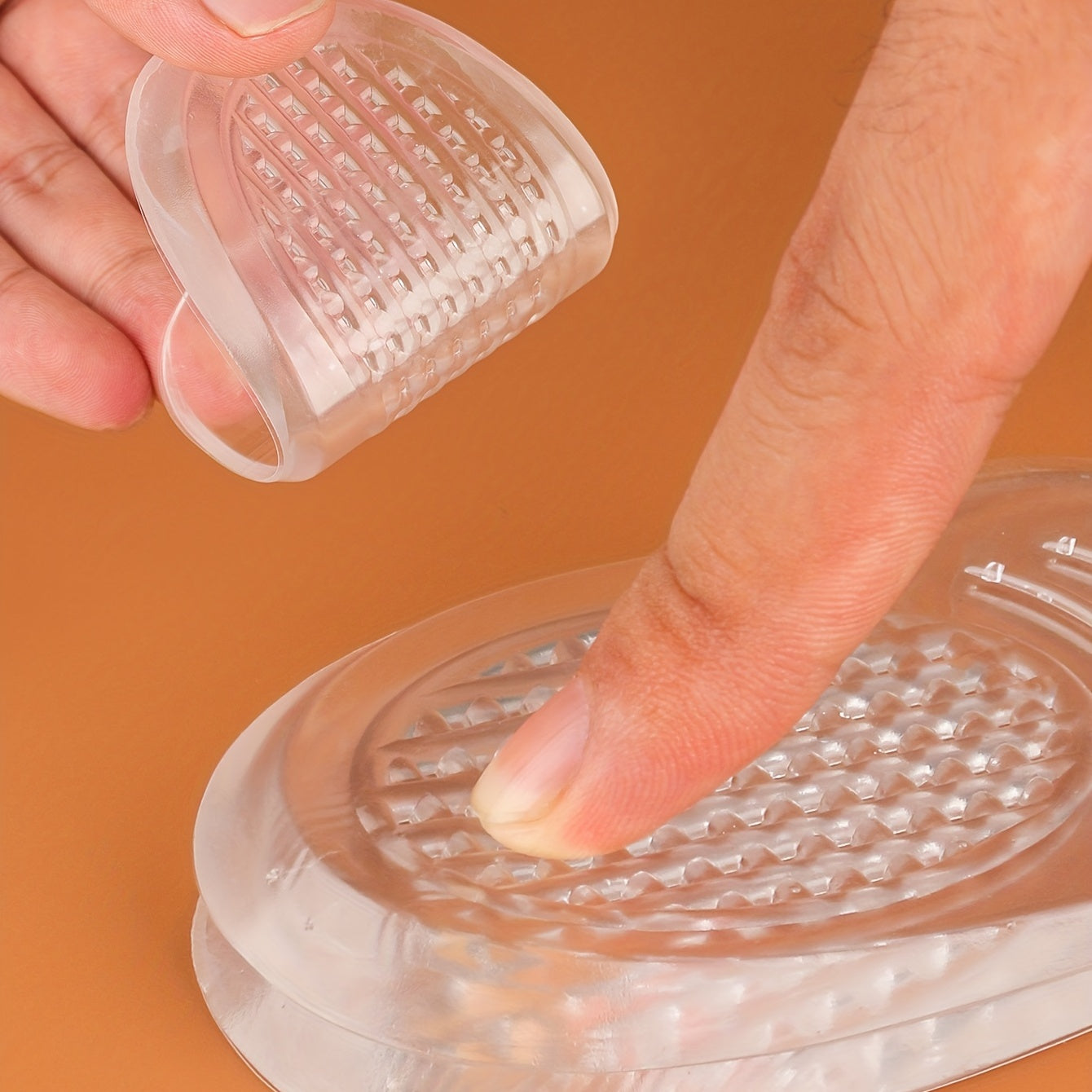 Unisex Transparent Insoles Shoe Inserts 1cm Heel Lift Pads