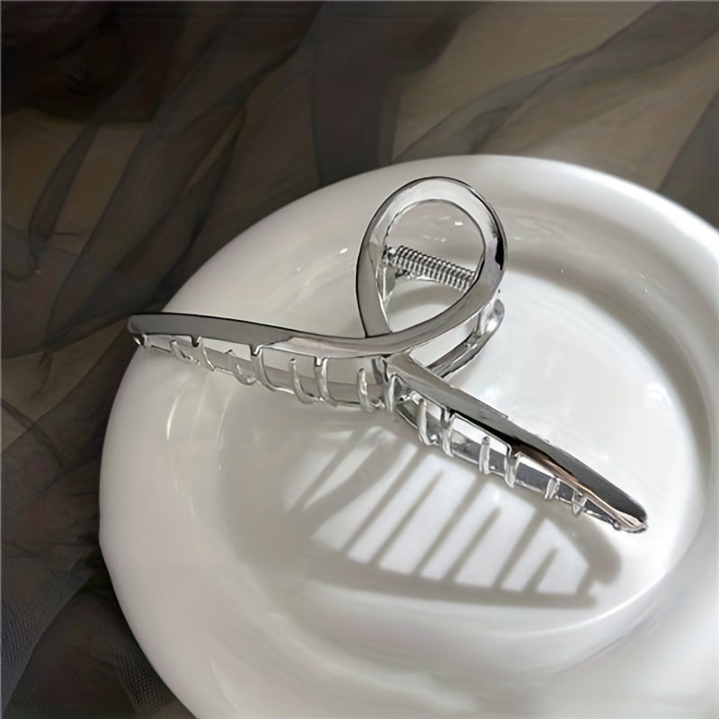 Elegant Hair Clip Claw for Women and Girls Zinc Alloy Simple Hair Accessories for Parties and Holidays