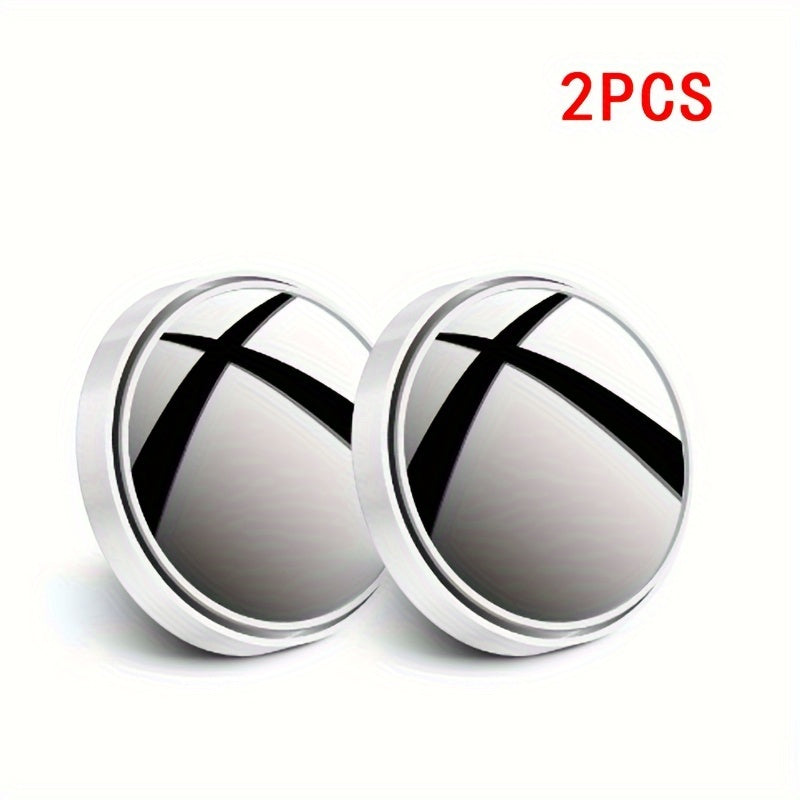2pcs Car Rearview Mirror Blind Spot Round Wide-Angle Adjustable Safety