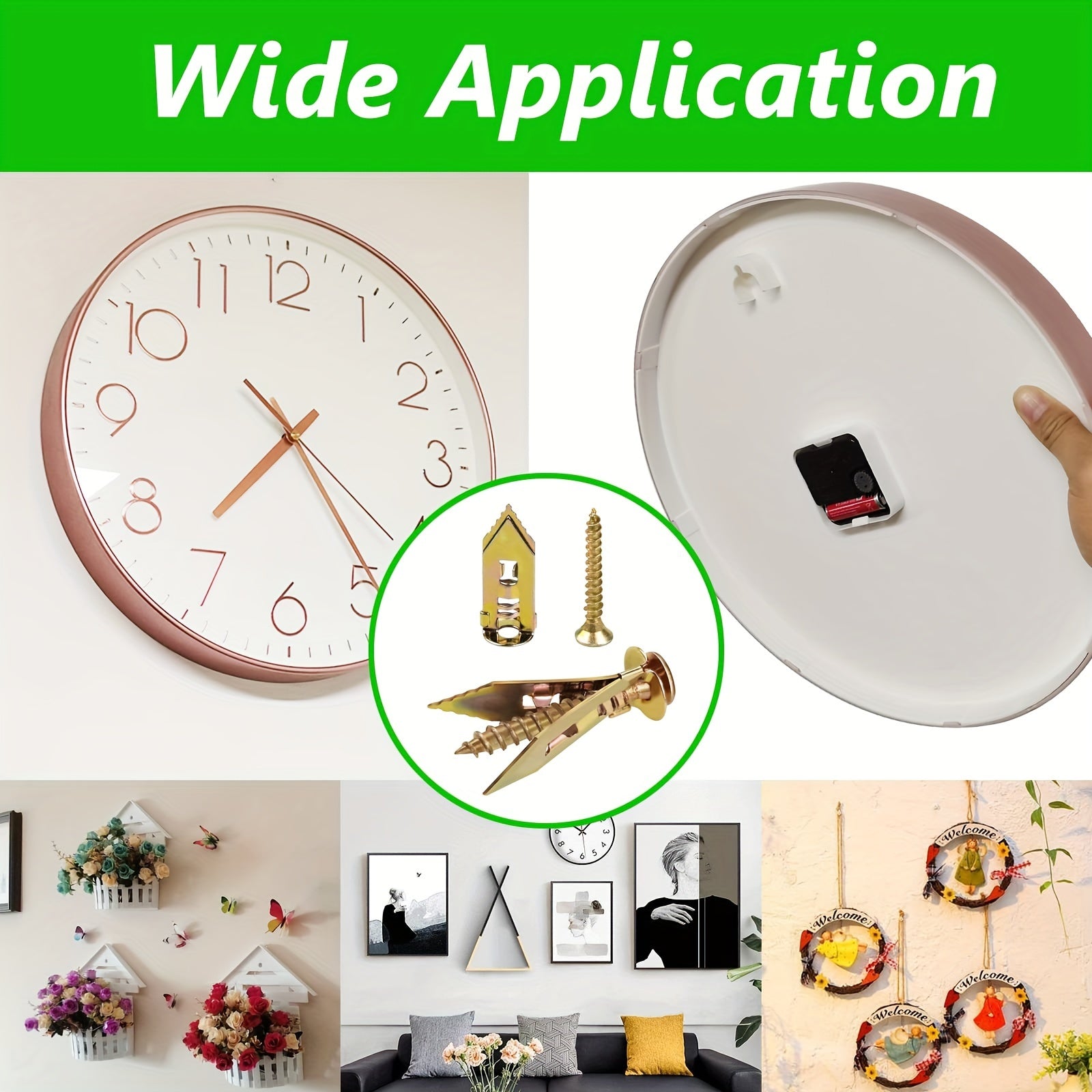 50/100/150 Pcs Galvanized Steel Self-Drilling Wall Anchors Drywall Inserts