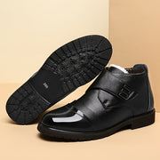 Men's Winter Fleece-Lined Casual Shoes Rubber Sole Solid Color Outdoor