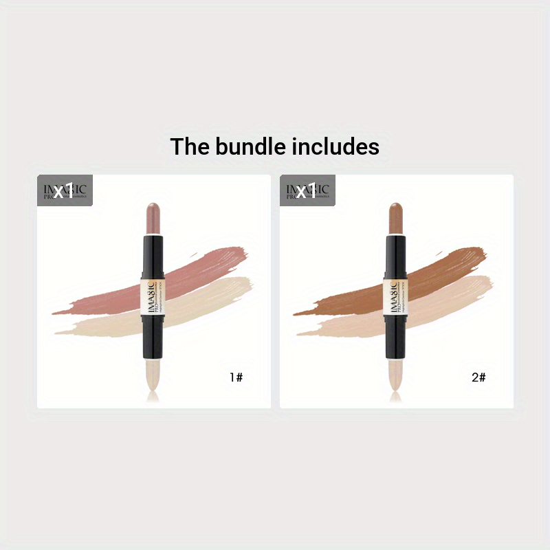 Har qanday teri rangi uchun suv o'tkazmaydigan, tabiiy yakuniy, ikki tomonlama yashiruvchi va kontur qalamchasi