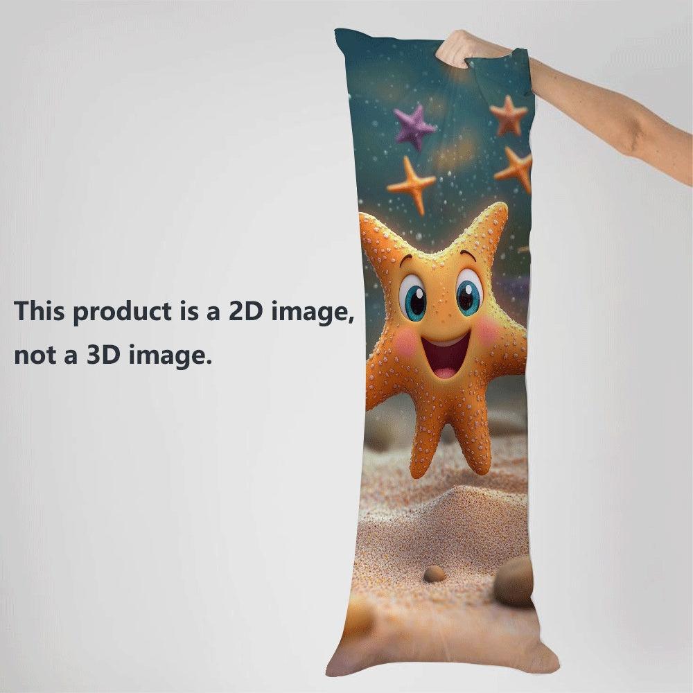 Starfish Pillow Cover 137x51cm Ultra Soft Plush Reusable Lumbar Support Cushion