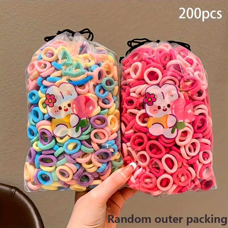 Kids Girls Hair Bands 100/200 Elastic Fabric Scrunchies Cute Gift Accessories