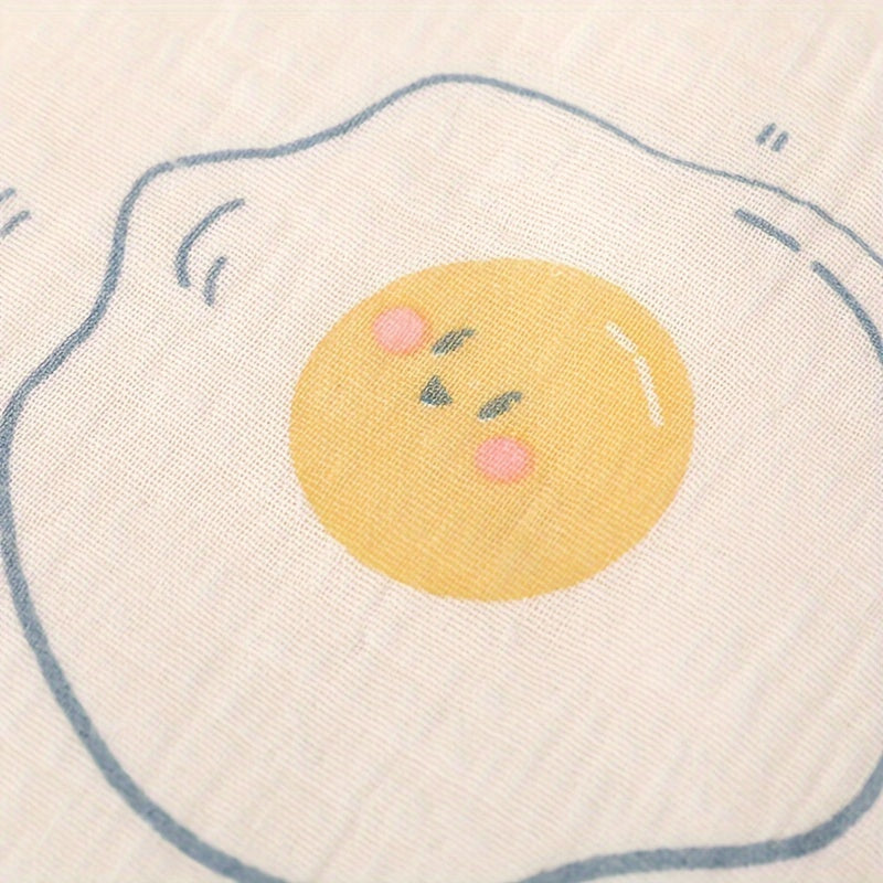 Almohadilla plana transpirable con puntos táctiles y funda de muselina absorbente para todas las estaciones