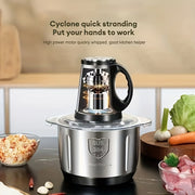 Food processor stainless steel 6 blades chopping grinding juicing 5L 3L