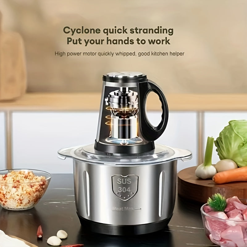 Food processor stainless steel 6 blades chopping grinding juicing 5L 3L
