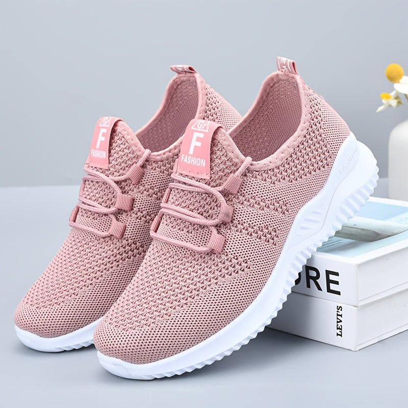 Women's Breathable Knit Athletic Sneakers Lightweight Mesh Running Shoes