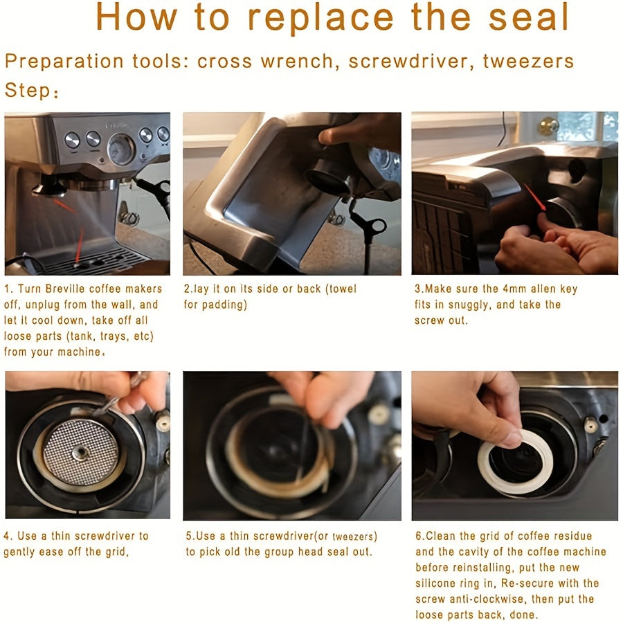 2 piezas de junta de anillo de vapor de silicona de 54 mm para máquinas de espresso, color beige, resistente al calor