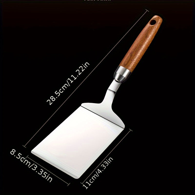 Stainless Steel Kitchen Utensil Set with Spatula, Pancake Scraper, Steak Knife