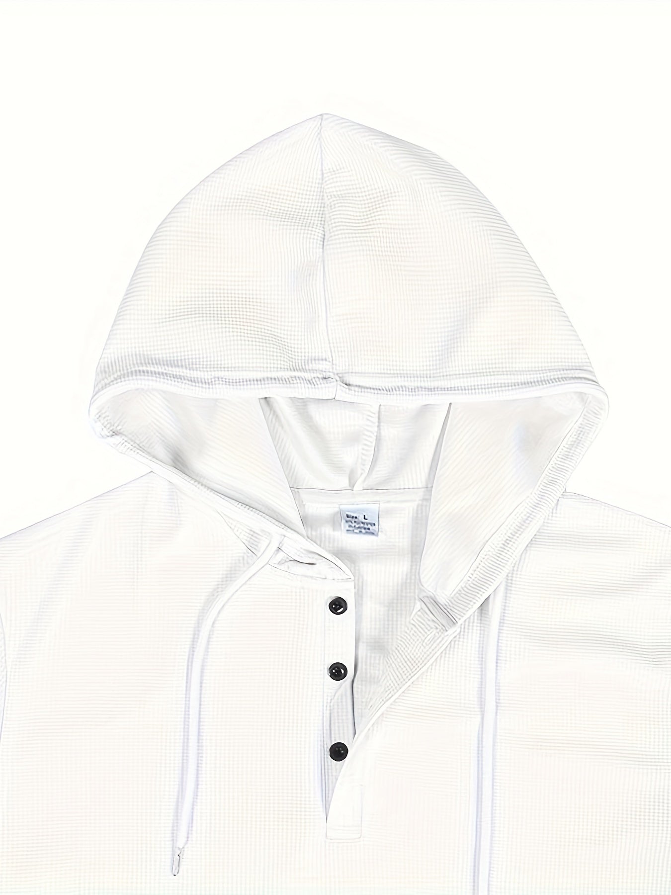 Men's Long Sleeve Hoodie and Pants Set Solid Waffle Knit Casual Autumn