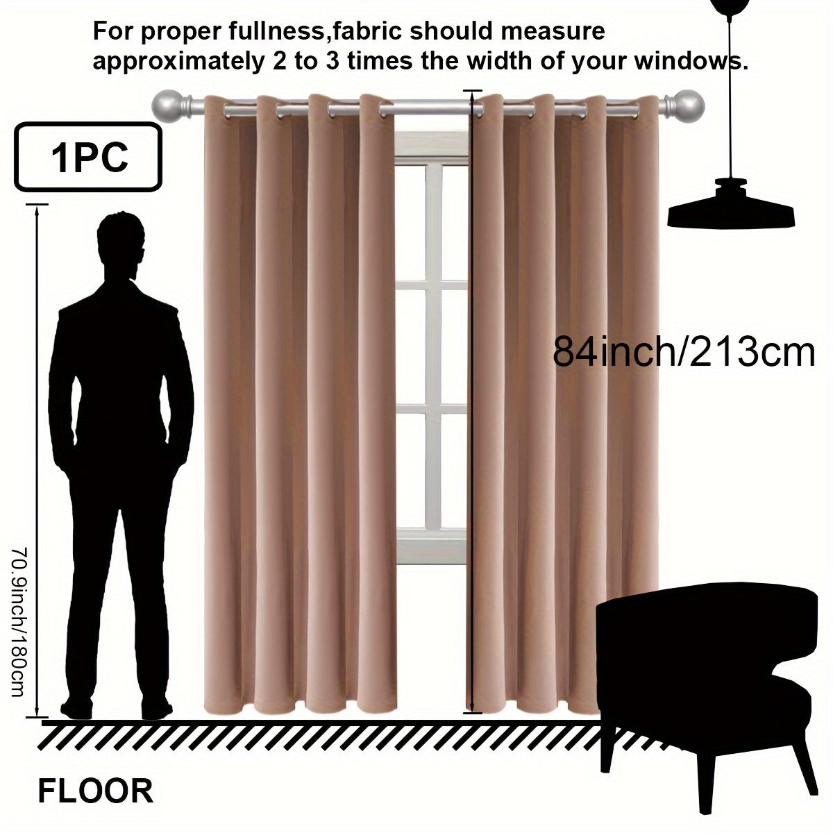Insulation Blackout Circle Curtains for Bedrooms and Living Rooms Noise Blocker