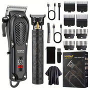 Men's Hair Clippers and Beard Trimmers Set with Lithium Battery USB Rechargeable