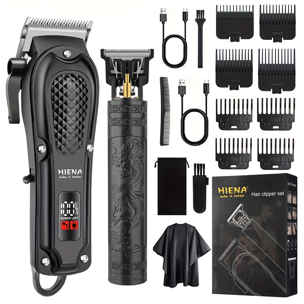 Men's Hair Clippers and Beard Trimmers Set with Lithium Battery USB Rechargeable