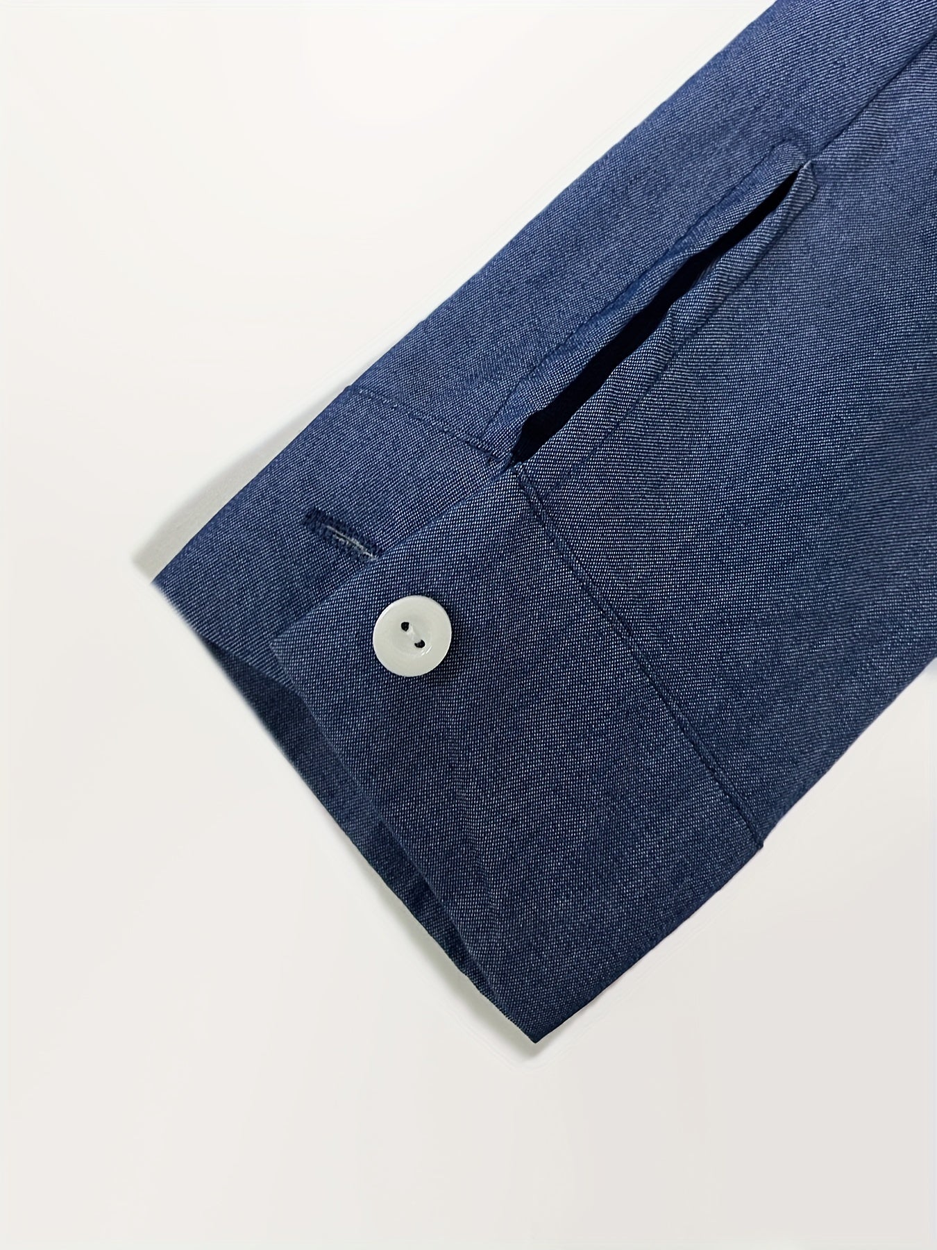 Women's Plus Size Denim Maxi Dress with Button Long Sleeve Turn Down Collar