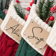 Personalized Christmas Stocking with Custom Knit Name Large Holiday Gift Bag for Family and Friends