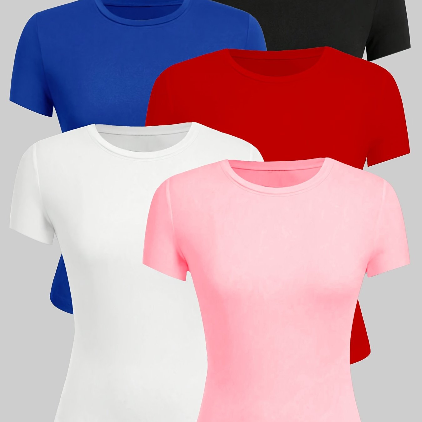 Camisetas de manga corta para mujer talla plus, camisetas de algodón transpirable para verano