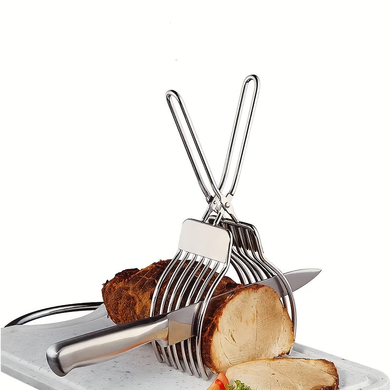 Pinzas de cocina de acero inoxidable para carne, pan, verduras y frutas