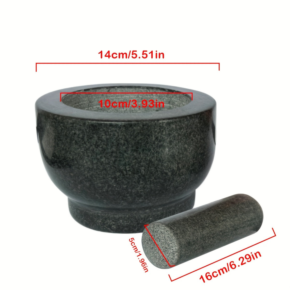 Natural Stone Molcajete for Grinding Garlic Spices and Herbs Kitchen Tool