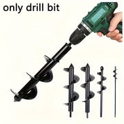 Heavy-Duty Metal Auger Drill Bit for Planting 3/8-Inch Hex Shank Garden Tool