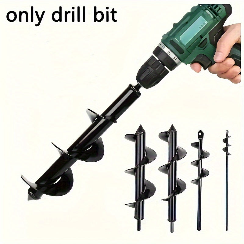 Heavy-Duty Metal Auger Drill Bit for Planting 3/8-Inch Hex Shank Garden Tool