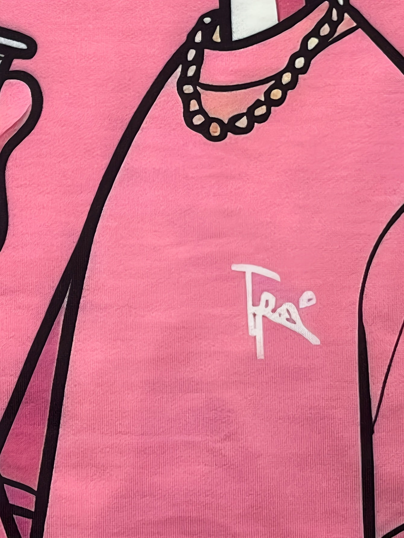 Women’s Plus Size Polyester Cartoon Animal Print Sweatshirt Long Sleeve Fall Winter Pullover Pink Leopard