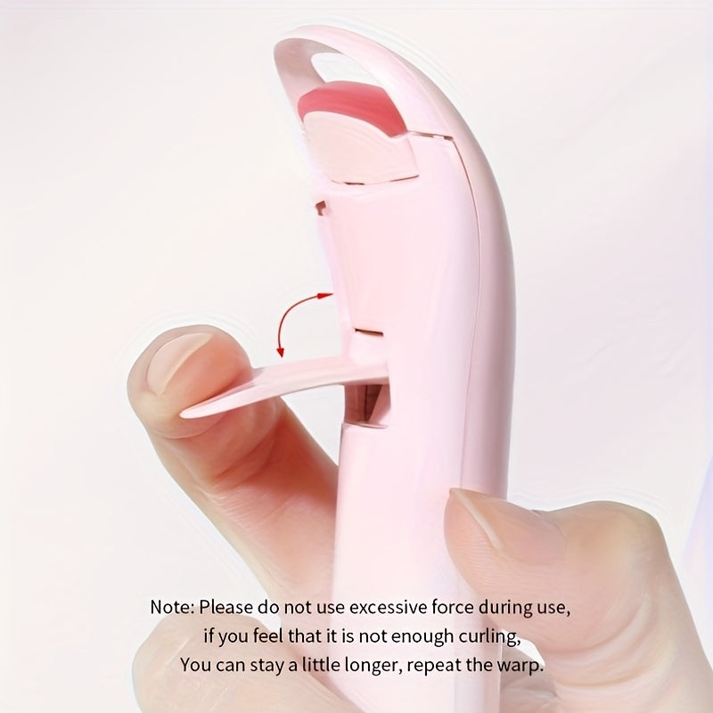 Electric Eyelash Curler USB Rechargeable Pink Radian Fit Compact Portable Gentle Care
