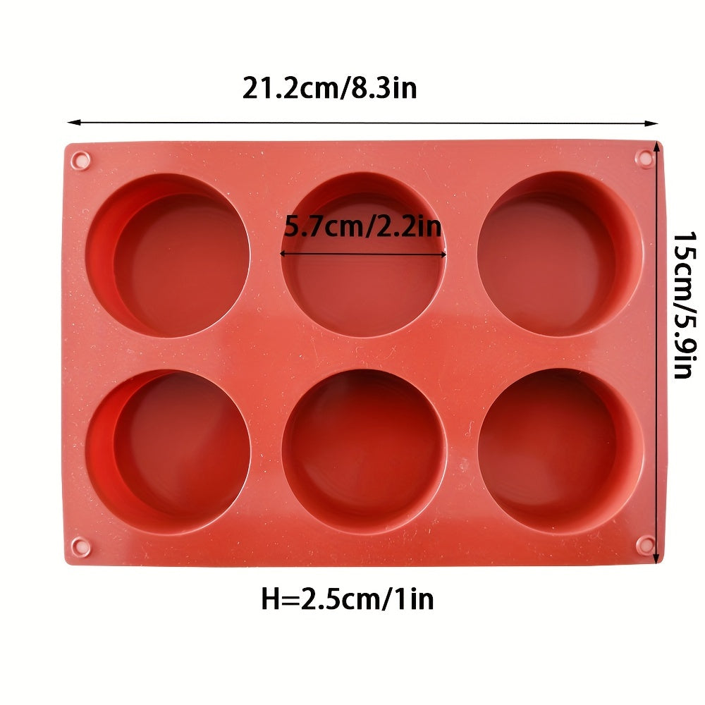 6 Cavity Silicone Mold for Candles, Chocolates, Desserts, Ice Cubes, Soap, and More