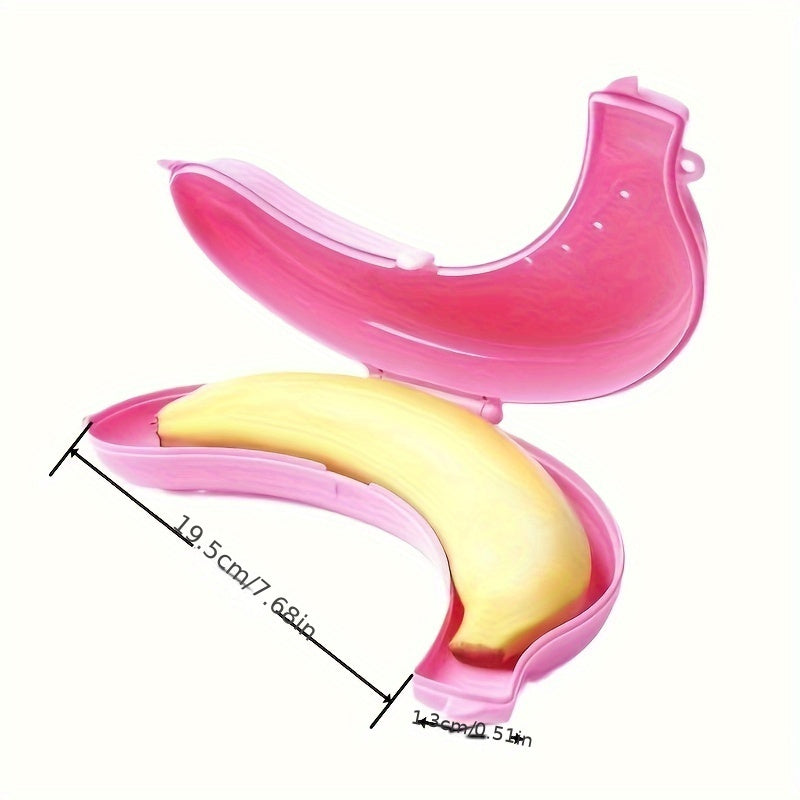 Portable Plastic Banana Protector Case Crush-Proof for School and Travel