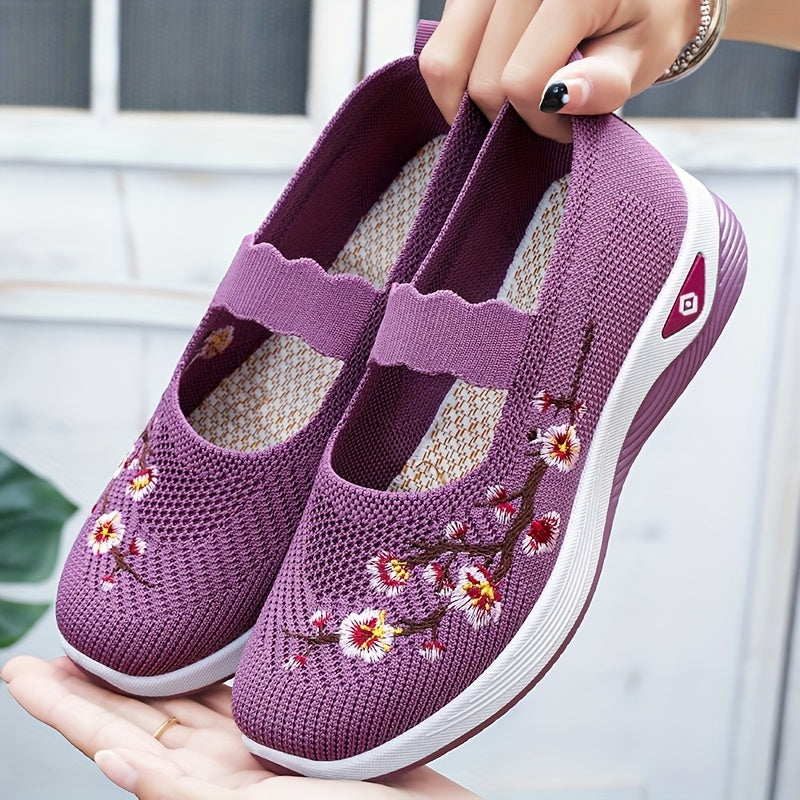 Women's Casual Sneakers Lightweight Embroidered Shoes Comfortable All-Season Footwear