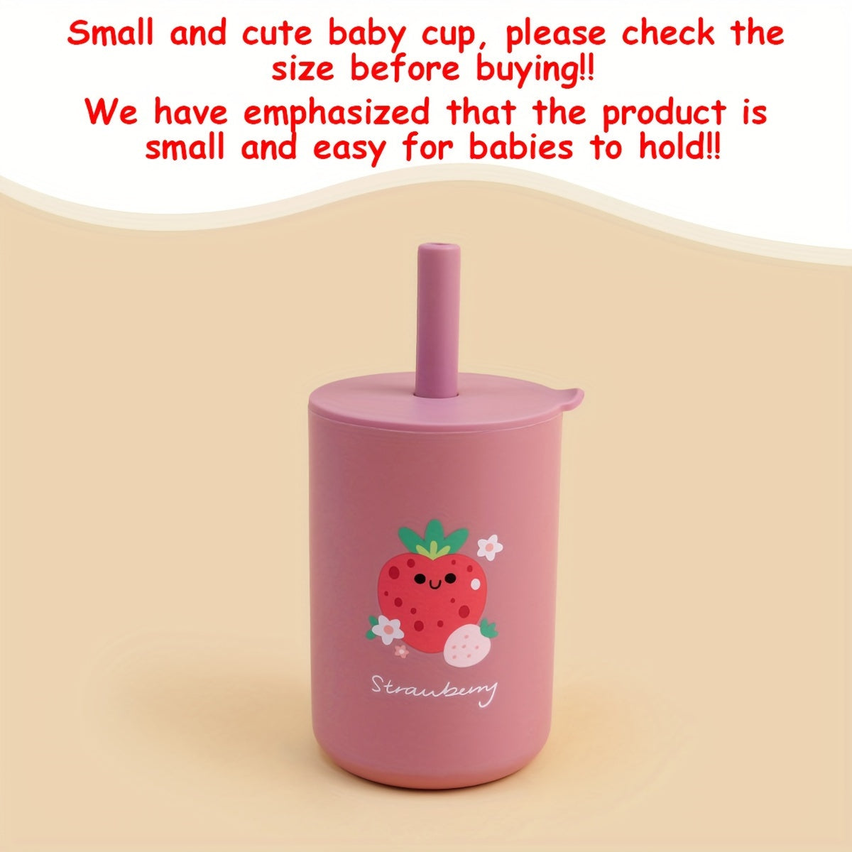Personalized 6oz Kids Water Cup with Straw and Lid, Unbreakable, BPA Free